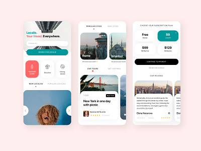 Localie app development app app branding app design application design figma ios travel travel app typography ui ux design