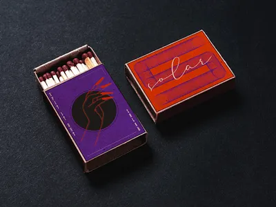 solar matchbox set 2d design graphic art illustration lineart linework logo matchbox matches minimalist vector