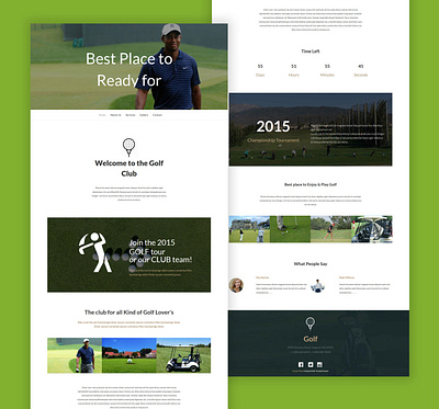 TemplateToaster Website Builder | Golf Joomla Theme golf golf club golf logo golf theme golf website joomla joomla website templatetoaster ui web development webdesign website builder