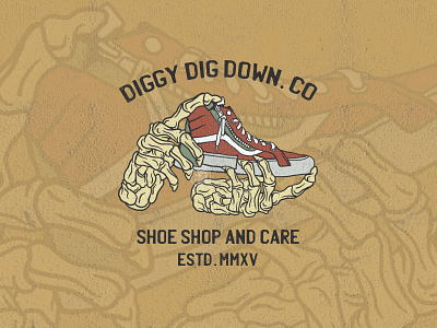 Diggy dig down apparel design apparel graphics apparel logo design illustration logo logo design retro design retro logo tees design vector vector art vector illustration vintage design