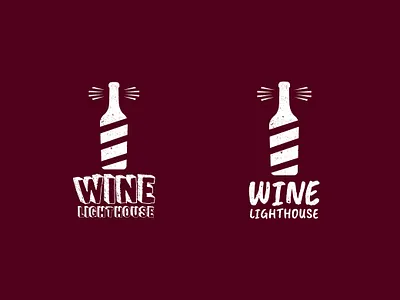 Wine Lighthouse logo concept branding design illustration lighthouse lighthouse logo lighting logo logotype wine wine label