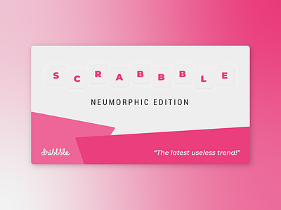 Neumorphic Scrabble board game board games design neumorphic packaging scrabble