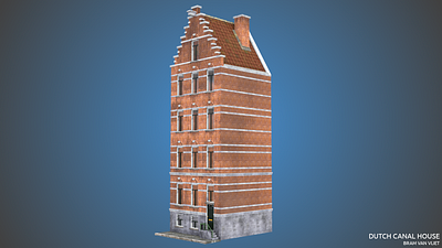 Dutch Canal House 3d visualization 3dmodelling amsterdam architecture b3d blender3d blender3dart building design