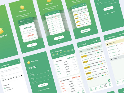 Moneyriser adobe xd dashboard design illustration mobile mobile app mobile app design ui user center design user experience design user interface design