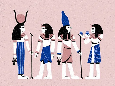 egyptian vibes 2d ancient character characterdesign egypt egyptian flat gods illustration