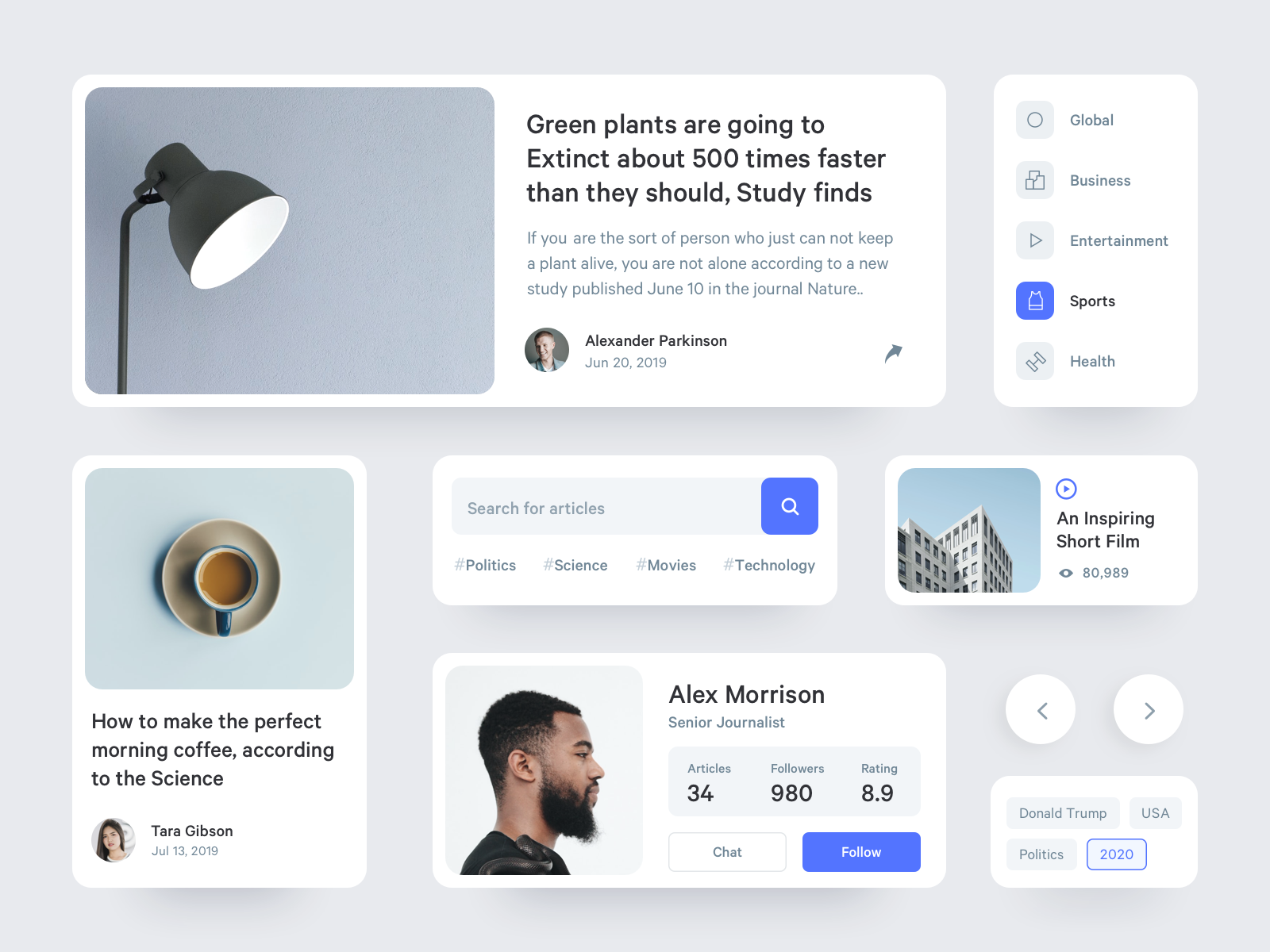 Example of Minimal News Components