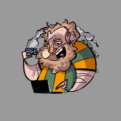 ProfilePic in the time of covid (and home office) cartoon characterdesign covid19 homeoffice procreate profile