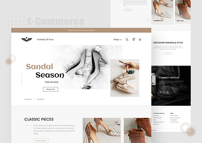 eCommerce Online Shopping Site concept design ecommerce shop shoes shopping shopping cart