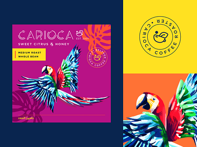 Carioca Coffee branding branding concept brazil coffee coffee packing graphics illustration illustrator logo packaging design procreate rio de janeiro