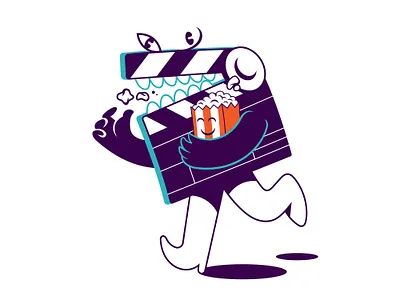 Сartoon character of Clapper Board art board cartoon character cinema clapper clapperboard design festival film funny graphic illustration motion movie popcorn print sticker vector vintage