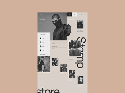 Stamp clean design ecommerce fullscreen interface site store ui ux web