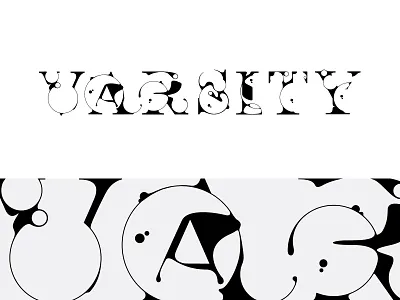 Varsity Typeface custom font display typeface typogaphy