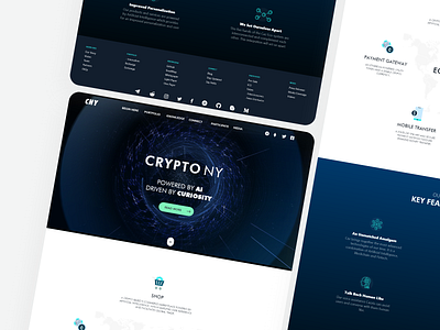 Crypto NY Website design adobe xd block chain creativerafat crypto crypto currency ny ui