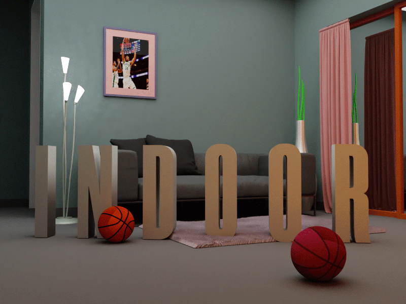 Indoor animation app basketball blender3d calm design graphic design home house illustration indoor interior lights logo mobile motion graphics peace typography vector web