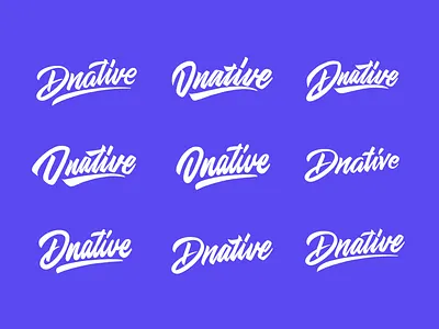 Dnative - Logo Sketches for blog about social media marketing branding calligraphy clothing design fashion font free hand lettering identity lettering logo logotype mark packaging script sketches streetwear type typo typography