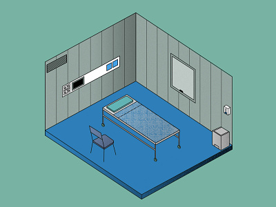 Intensive care unit bed care hospital illustration intensive unit