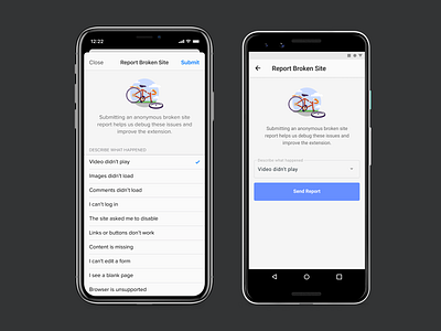 Reporting a Broken Website illustration privacy ux
