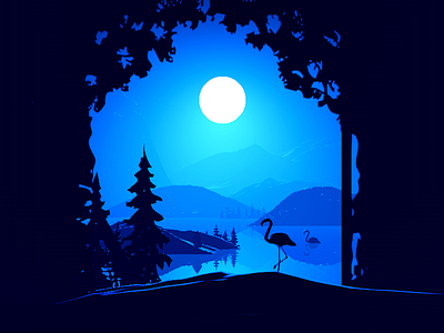 Scenery Illustration gif 插图