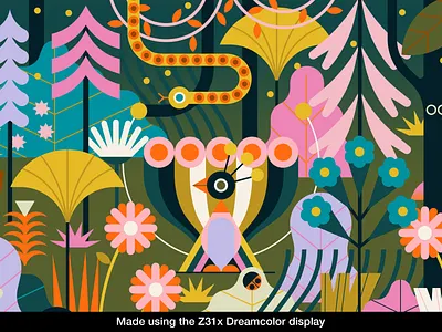 Z by HP animals character digital fantasy folioart forest illustration nature owen davey software