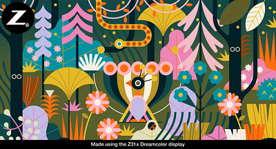 Z by HP animals character digital fantasy folioart forest illustration nature owen davey software