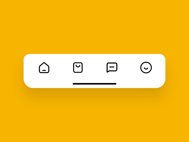 【第一期】Tabbar底部导航栏动效 app icon ui