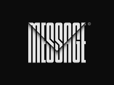 MESSAGE black brand branding creative design idea logotype mark symbol typography