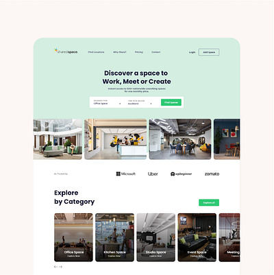 Sharedspace branding co working colors company concept design furniture icons illustration interior minimal office space realestate typography ui uiux web