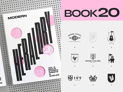 Modern Heraldry Vol2 Book Feature animal bird book collection crest crown feature flag hearaldry logo nature roundup seal shield stamp