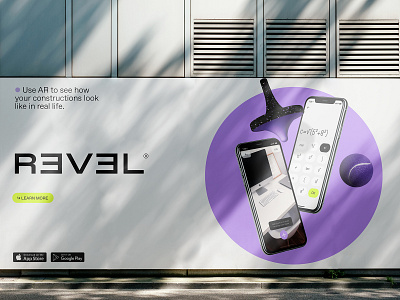 REVEL Billboard app ar argentina asis augmented reality billboard branding design education identity spinning top technology tennis ball ui