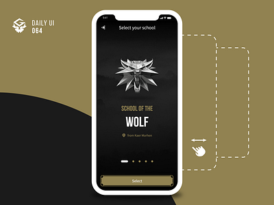 Select User Type | #dailyui 064 app dailyui design game geralt interface mobile the witcher ui ux