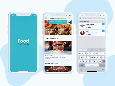 Food on Wheels - App UI adobe xd food app food order illustrator photoshop uiux user interface ux