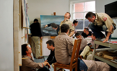 Lots of me in my Art Studio art artist paintings photography photoshop studio