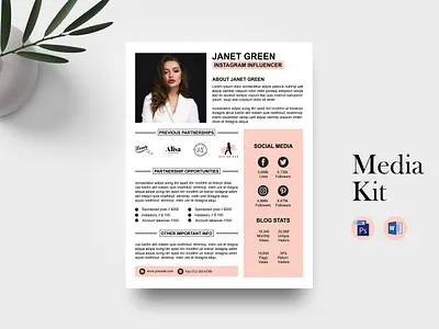 Media Kit Template 1 page media kit template 1 page media kit template blogger media kit media kit template