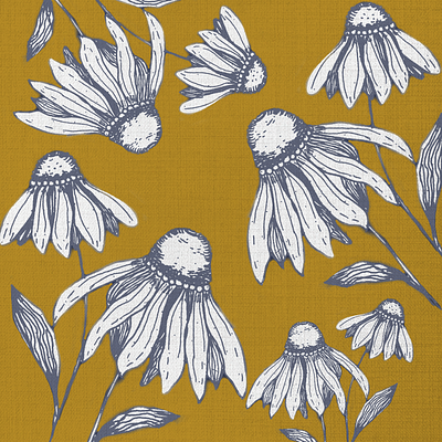 Des marguerites pour toujours design fleur fleurs freelanceillustrator illustration marguerite motif pattern textile