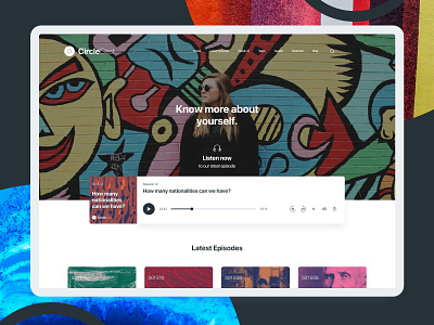 CircleCast UI Design design podcast typography ui ux web website