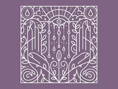 In-Touch Magazine abstrct clouds drops foliage geometric graphic illustration leaves linework minimal monoline pattern vector