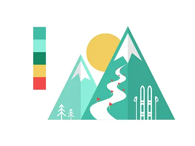 Mountain Logo adobeillustrator cartoon digitalart flatdesign icon illustration lineart logo vector vectordesign