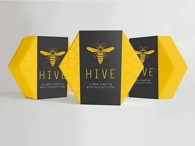 Hive Packaging Concept bee board game branding concept design game hexagon hive honeycomb package packaging quick