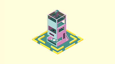 Isometric Apartment adobeillustrator cartoon digitalart flatdesign illustration isometric isometric design lineart vector vectordesign