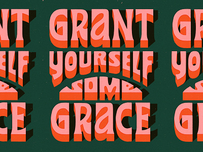 Grace hand lettered lettering letters poster retro type typography vintage