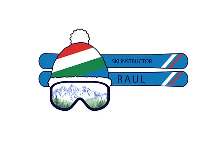 Ski Instructor Logo adobeillustrator digitalart flatdesign illustration lineart logo logodesign logotype ski vector vectordesign