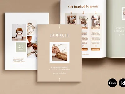 eBook / CANVA, INDD / Elegant branding brochure business canva catalogue clean download ebook elegant elegant font free magazine modern portfolio template