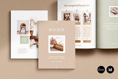 eBook / CANVA, INDD / Elegant branding brochure business canva catalogue clean download ebook elegant elegant font free magazine modern portfolio template
