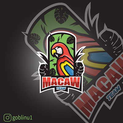 Macaw Team branding design esportlogo esports gaming gaminglogo illustration logo macaw mascot mascotlogo parrot vector