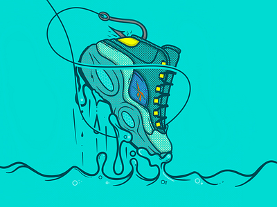 Nice Kicks x Reebok ai classics fishing illustration ipad iverson kick kicks nice kicks nicekicks procreate reebok shoes sneakers