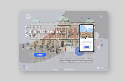 Landing Page National Museum Belgrade branding design graphic design illustration illustrator typography ui ux vector website