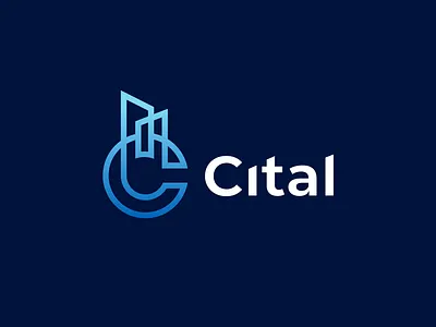 Cital Real Estate Logo branding building c letter c letter logo c logo letter letter logo logo real estate word logo