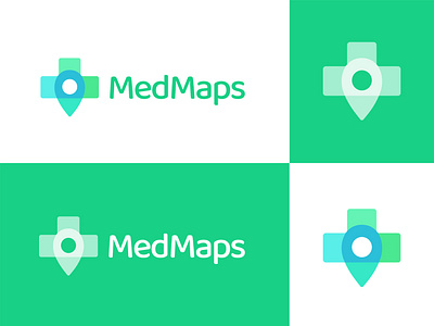 Medmap Logo app logo brand logo logo design map maps medical medical app medical care medical logo