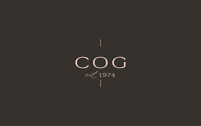 COG cog lettering logo logodesign luxury minimal pure simple logo typography