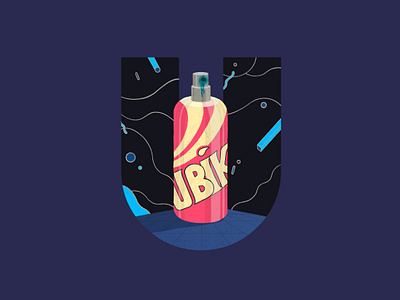 Ubik 36 days of type 36daysoftype book future graphic illustration ipad pro letters paint procreate spraycan utopia